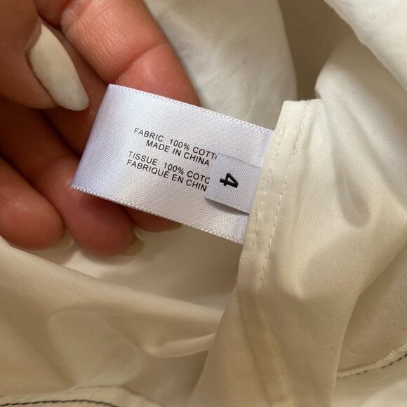 PROENZA Schouler Women BNWOT White Puff Sleeve Poplin Top New White Label - Picture 11 of 15